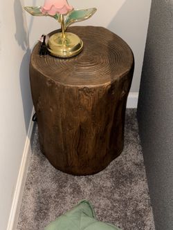 Log stool end table