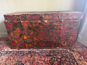 Antique Tibetan Zebra Chest