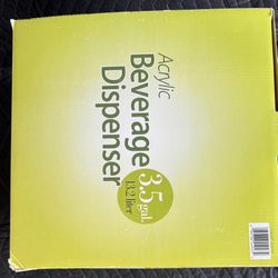 Acrylic Beverage Dispenser In Original Package 