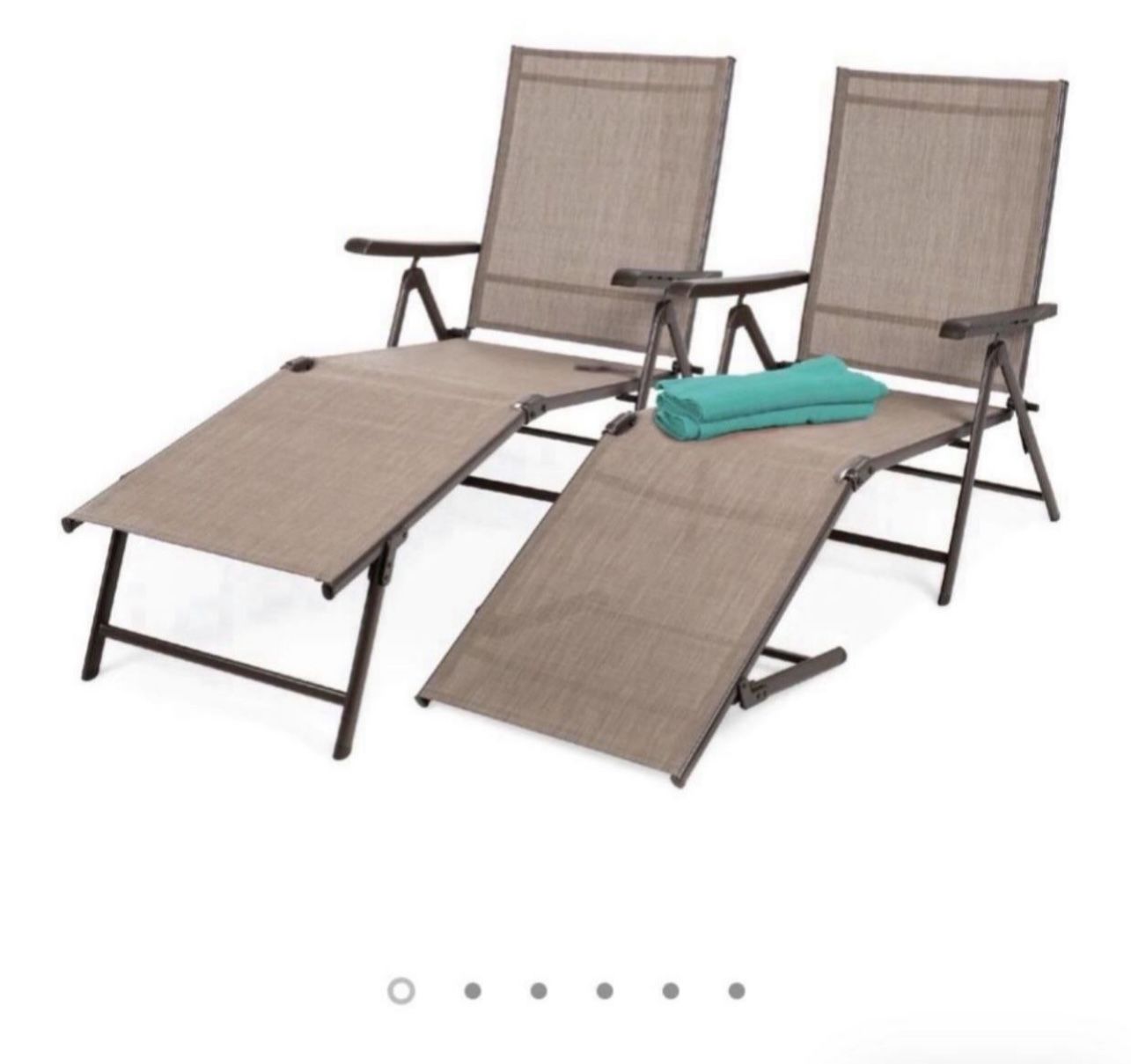Garden/Patio/Pool/Outdoor Lounge Chairs Set Of 2 