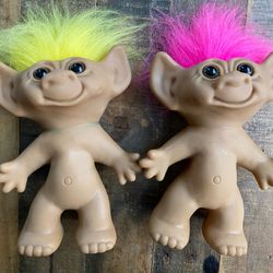 Vintage 1970’s Troll Dolls-Uneeda Wishnik Brand