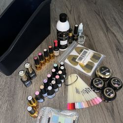 Professional Nail Kit - Gel Polish, Nail Forms, Builder Gel, Tools (USED)