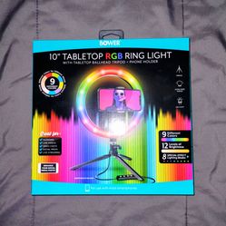 NEW 10" Tabletop RPB Ring Light With Ballhead Tripod & Phone Holder