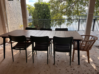 Patio Dining Table for 8 with Chairs