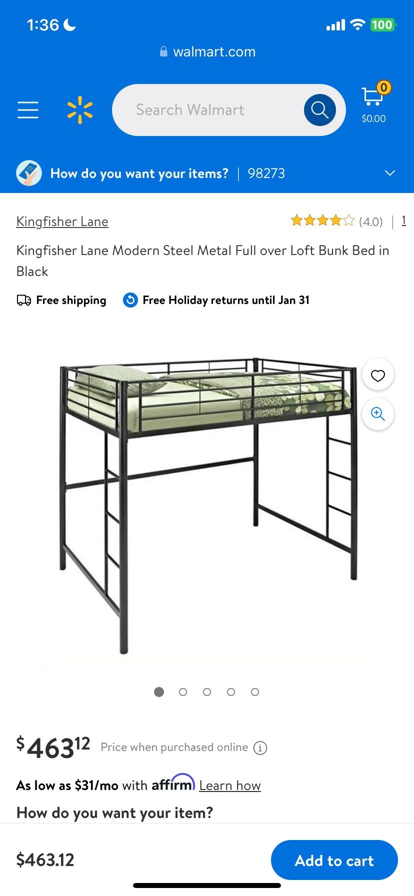 Priced To Sell: Full-size Loft Bed
