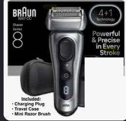 BRAUN Series 8 Electric Razor for Men, 4-1 Shaving Elements & Precision Long Hair Trimmer. 4-in-1 SmartCare ,