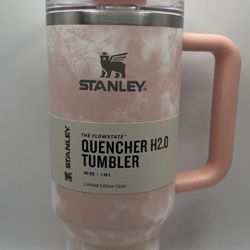Target Exclusive Stanley 40oz Quencher Peach Tie Dye New H2.0 Tumbler Cup