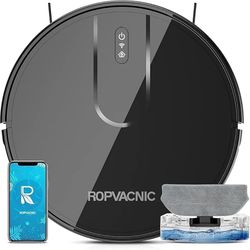 ROPVACNIC Robot Vacuum Cleaner Robot Vacuum and Mop Combo with 5200Pa Suction, Personalized Cleaning Adjustments, Self-Charging Robotic Vacuum Cleaner