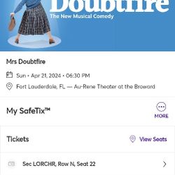 Ms.Doubtfire at the Broward Center