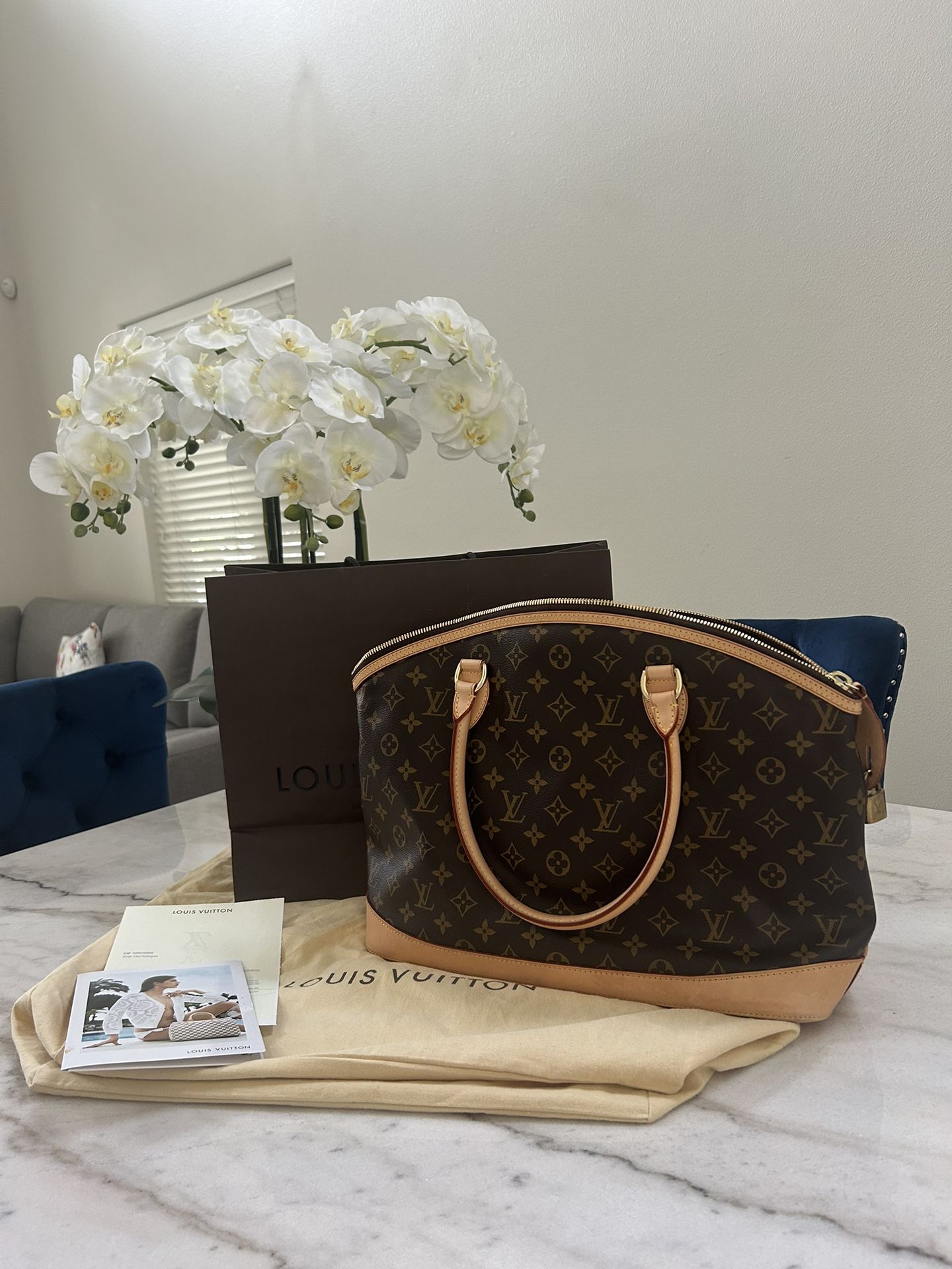 LOUIS VUITTON Monogram Lock It Horizontal Tote Bag Brown M40104 Auth/010481