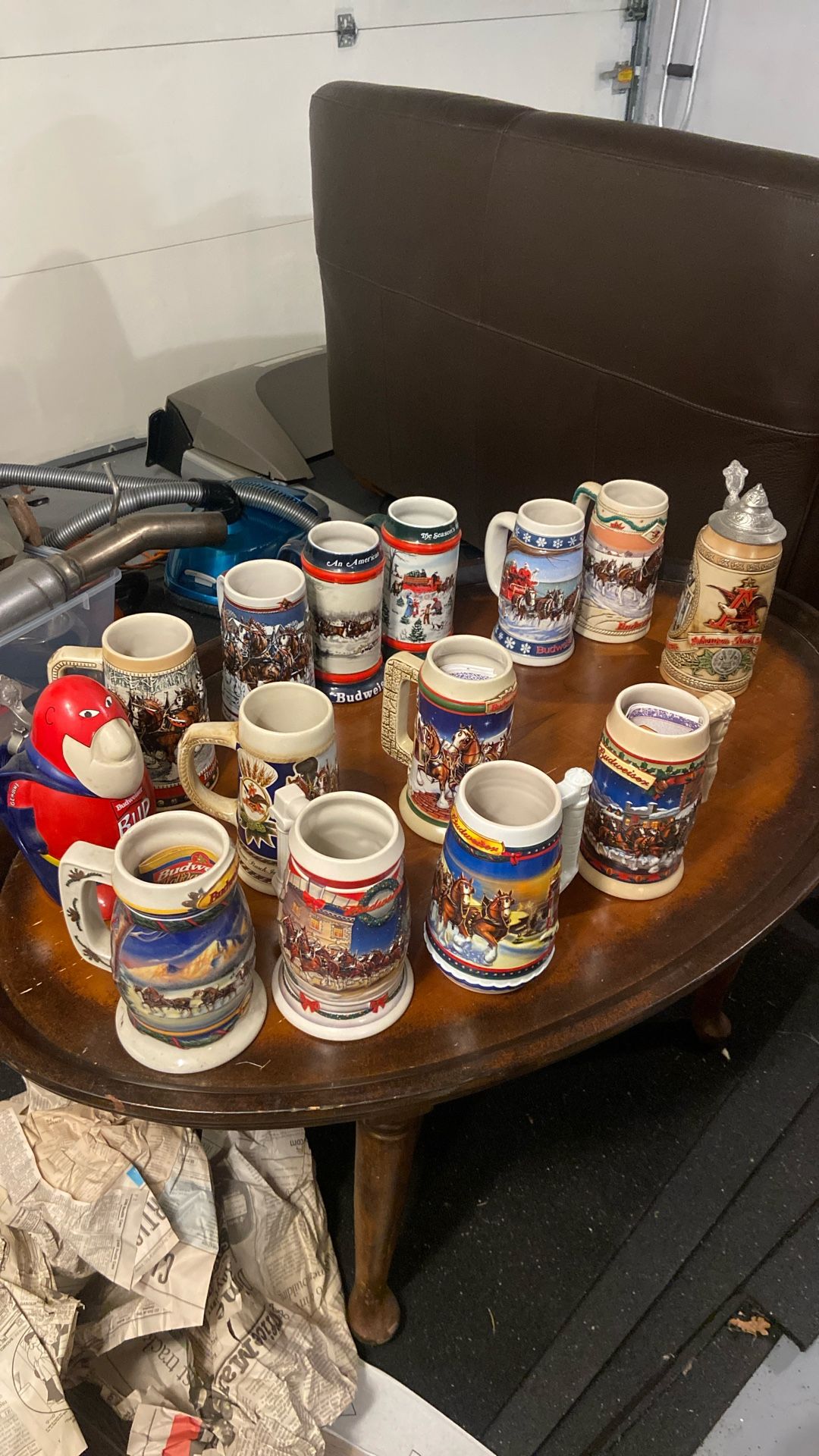 Budweiser Beer Stein's Holiday Editions.