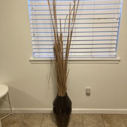 Bamboo And Large Vase Home Decor