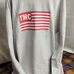 The Marathon Clothing Flag Crewneck Longsleeve Hoodie Heather Grey Size 4XL 