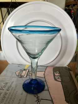 4 Heavy Glass Margarita Glasses