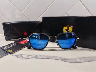 NEW Ray-Ban Scuderia Ferrari Metal RB3674-M Blue Flash Size 51/21