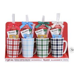 Holiday Ceramic Mugs Gift Set