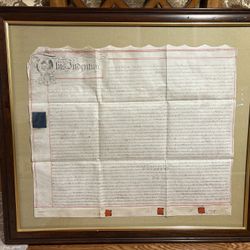 1792 Indenture - Framed