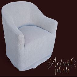 🔥Kathy Kuo Home
Desiree Modern French Country Beige Twill Slipcover Dining Arm Chair