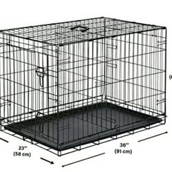 New AmazonBasics Single-Door Folding Metal Dog Crate - 36 Inches

Measures approximately 36x23x25 inches (LxWxH)