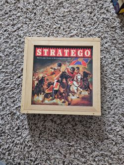Stratego Classic Game Of Battlefield Strategy Wooden Box