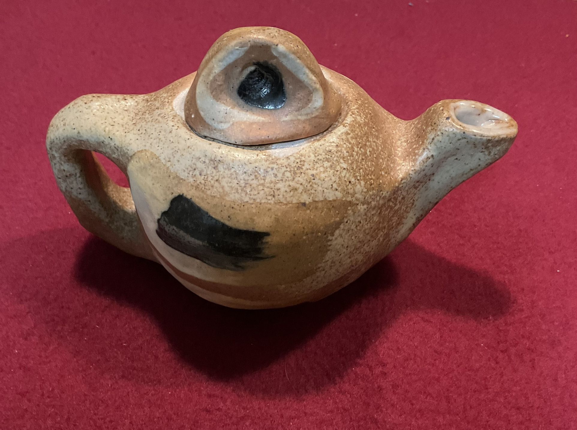 Stoneware Teapot, signed M Simon