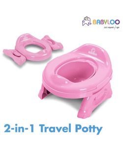Multipurpose 2 in1 Travel training Potty (Pink)