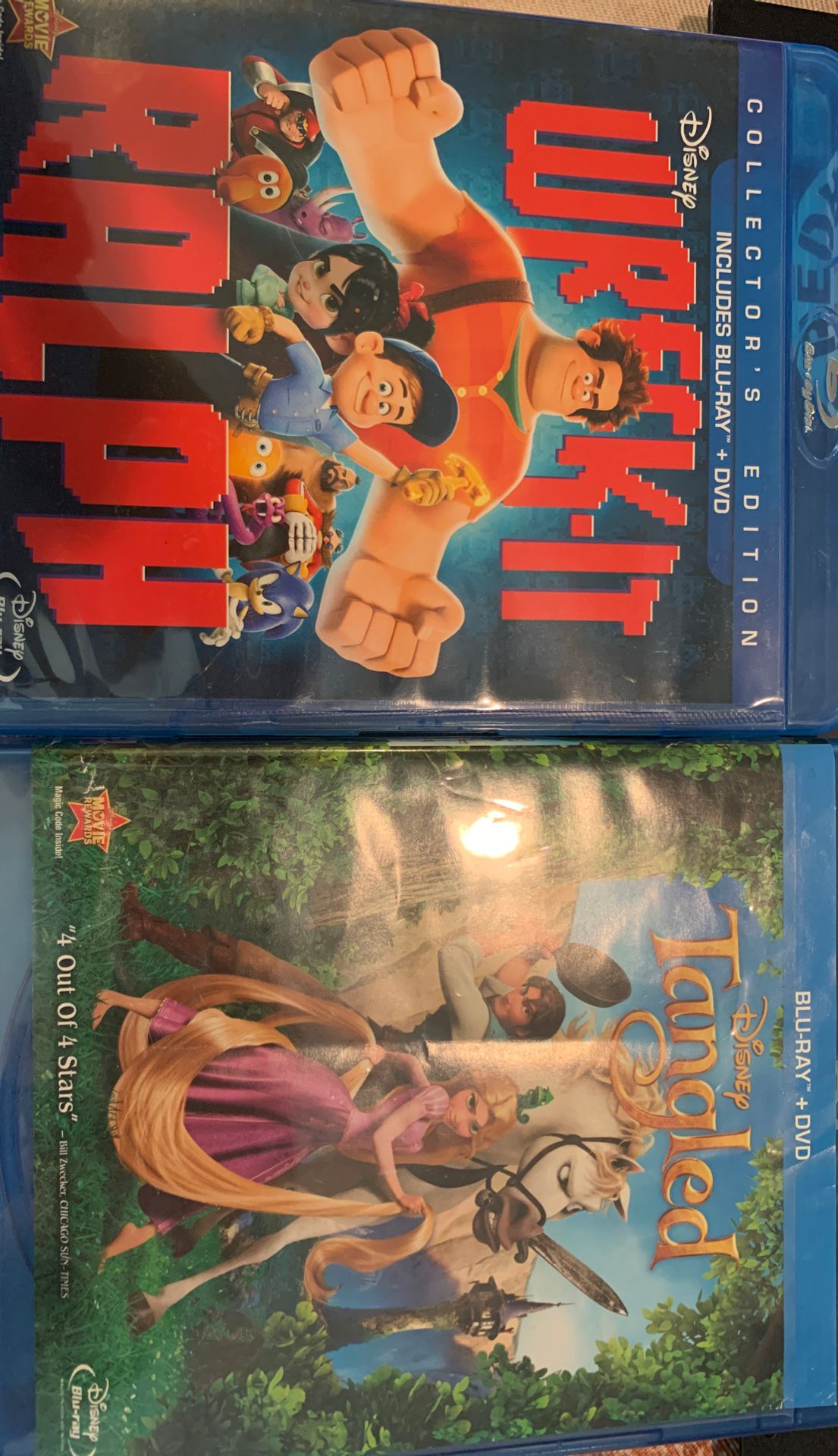 Wreck-It Ralph and Tangled Movies BLU-RAY ONLY
