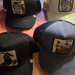 Goorin Bros The Farm The White Tiger Black Trucker Hat - New