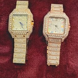 Moissanite Diamond Waterproof Gold Watches for Sale !!!
