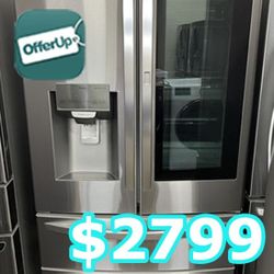 NEW LG 28 cu ft Refrigerator Craft ICE!! Dual Freezer!! NO dents NO scratches!!! LRMVS2806S