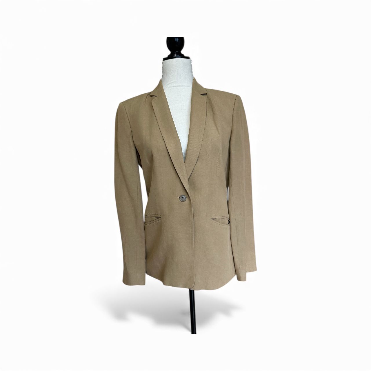 Ann Taylor Camel Nude Brown Suit Jacket Blazer Women Size 4 