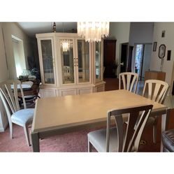 Dining Room Set, Table Chairs And Brake Front. 