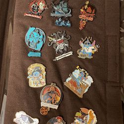 88 Disney Pins In Pirates Of The Caribbean Carrying Case