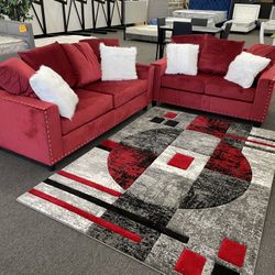 Red Cinderella sofa set😊$899😊Financing available