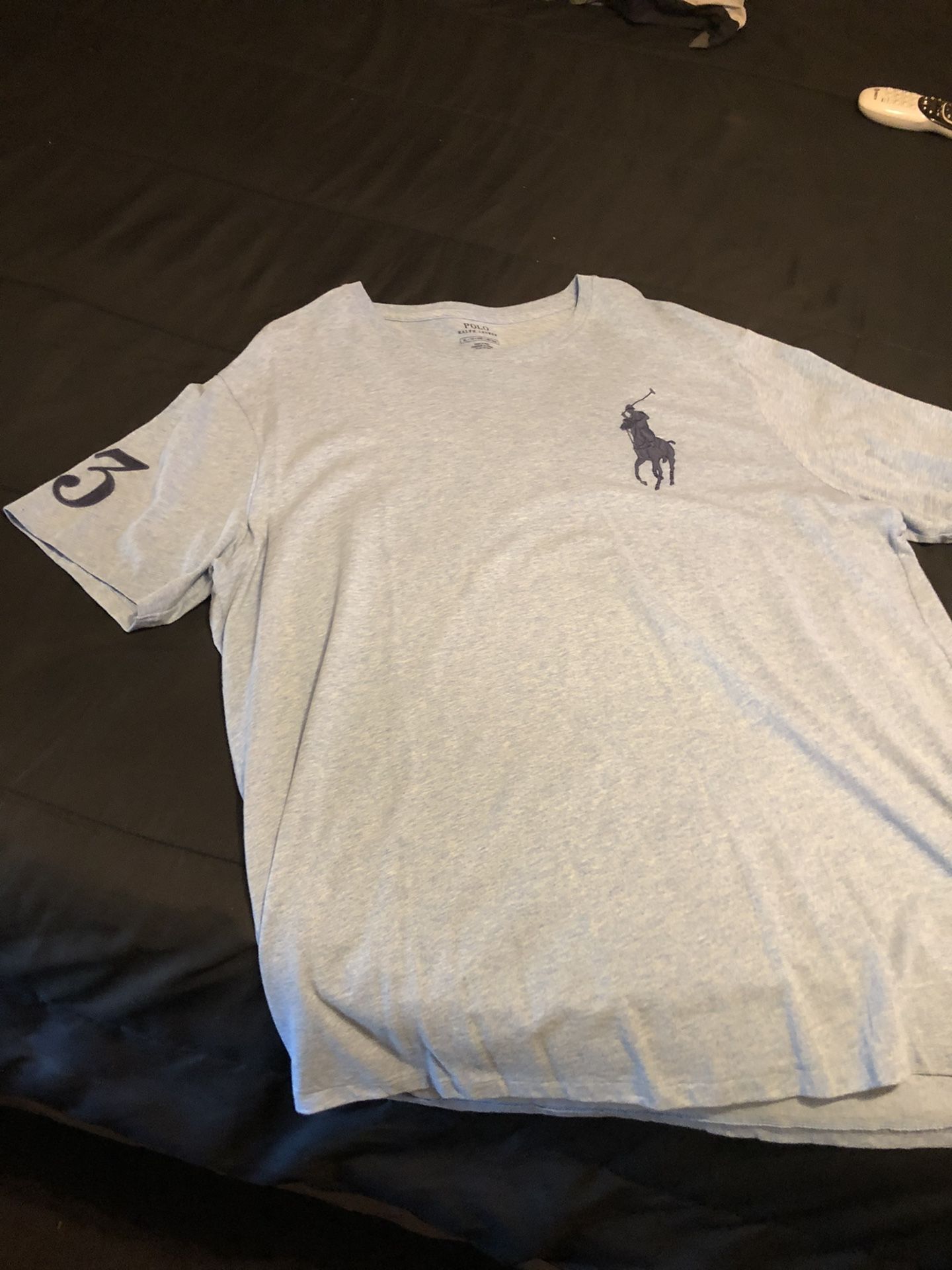 Light blue polo T shirt XL