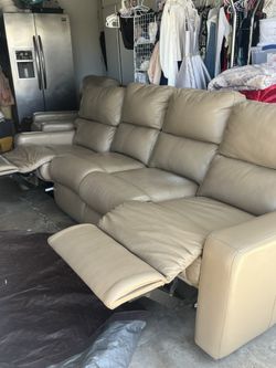 Module Sectional Two Recliners Leather 104 