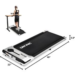 Under Desk Treadmill, Walking Pad with Remote Control, 2.5 HP Portable Walking Jogging Running Machine for Home Office, LED Display