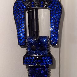 Blue Skull Infinity Rhinestone Belt