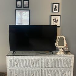 White Wicker Dresser