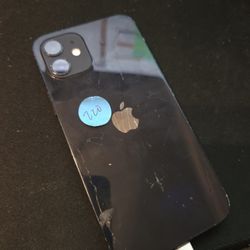 Apple iPhone 12 - 64 GB - Black (Unlocked) Cracked And Cracked Back Works 220

