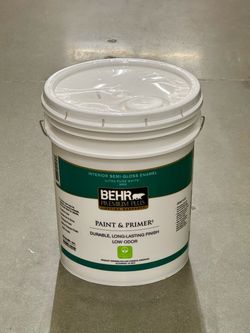 White Semi-gloss Behr 5 gallon