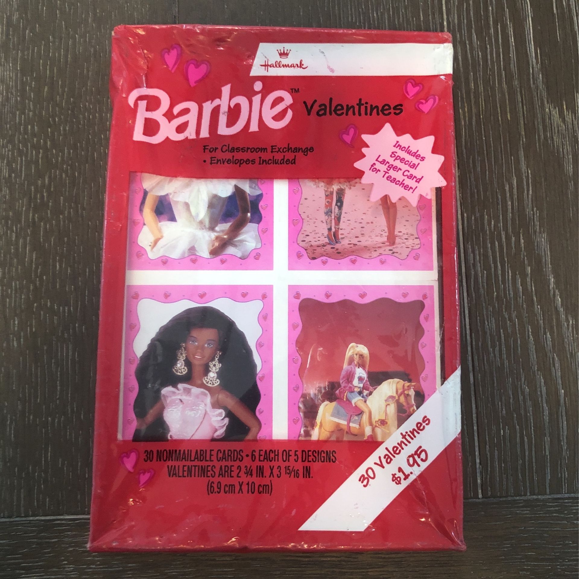 Barbie- Hallmark Valentine Cards -30 In Pkg