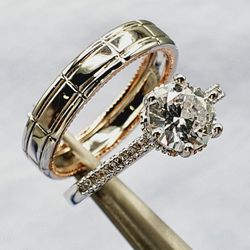"Trendy Zircon Hollow Carved Vintage Wedding Ring for Women/Man, EVGG1448
 
  Thumbnail