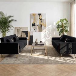 Black 2 Sofa set