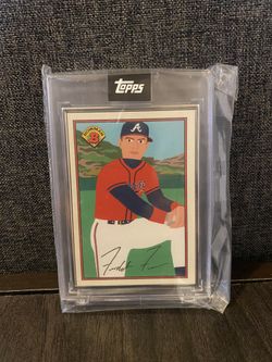1989 Bowman X Keith Shore Card #5 - Freddie Freeman Artist Proof /89