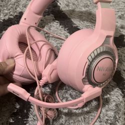 Nivava K6 Colorful Marquee Pro Gaming Headset Pink