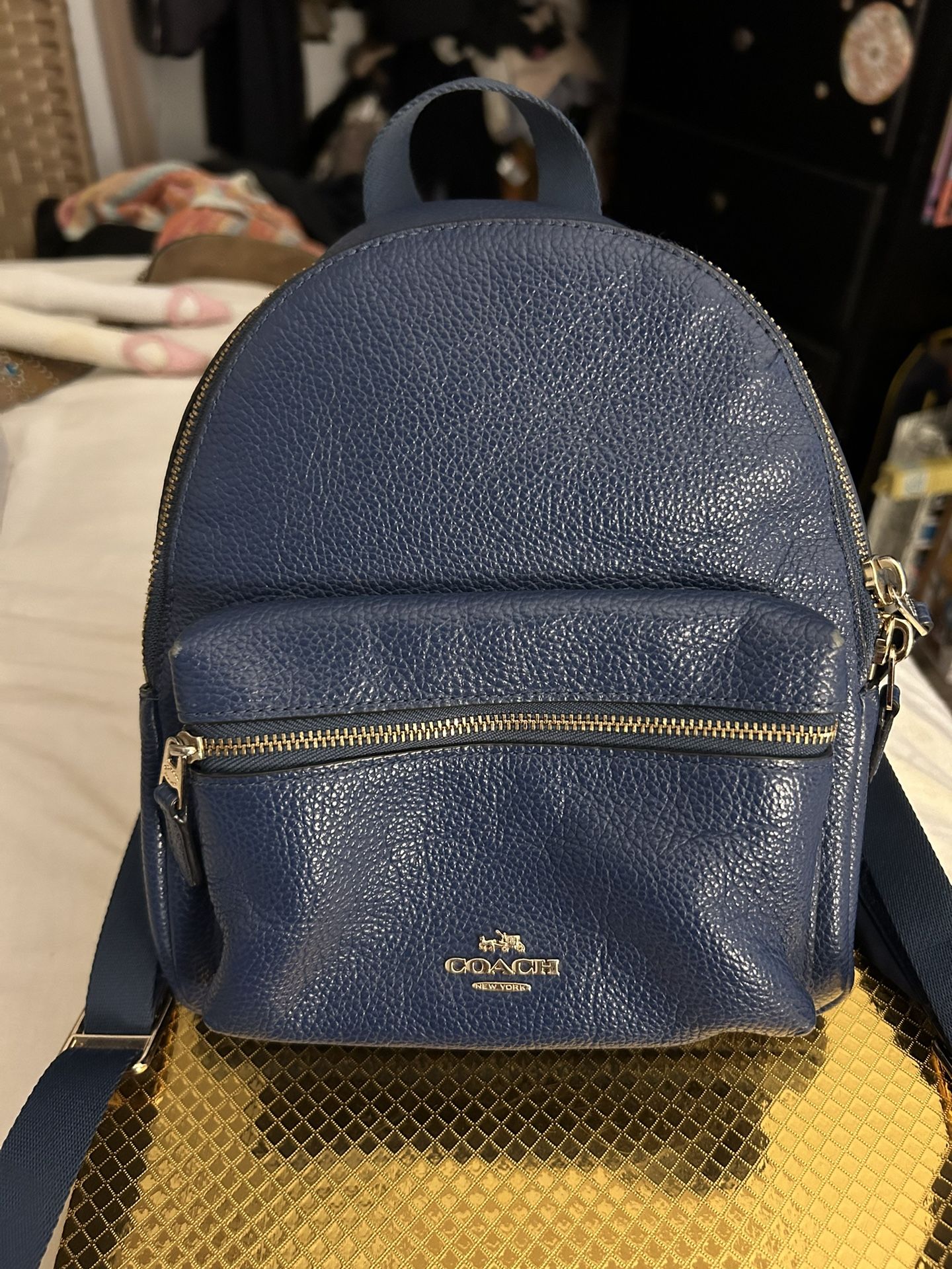 COACH MINI CHARLIE F38263 BABY BLUE PEBBLE LEATHER MINI BACKPACK.GOOD  CONDITION. for Sale in Torrance, CA - OfferUp