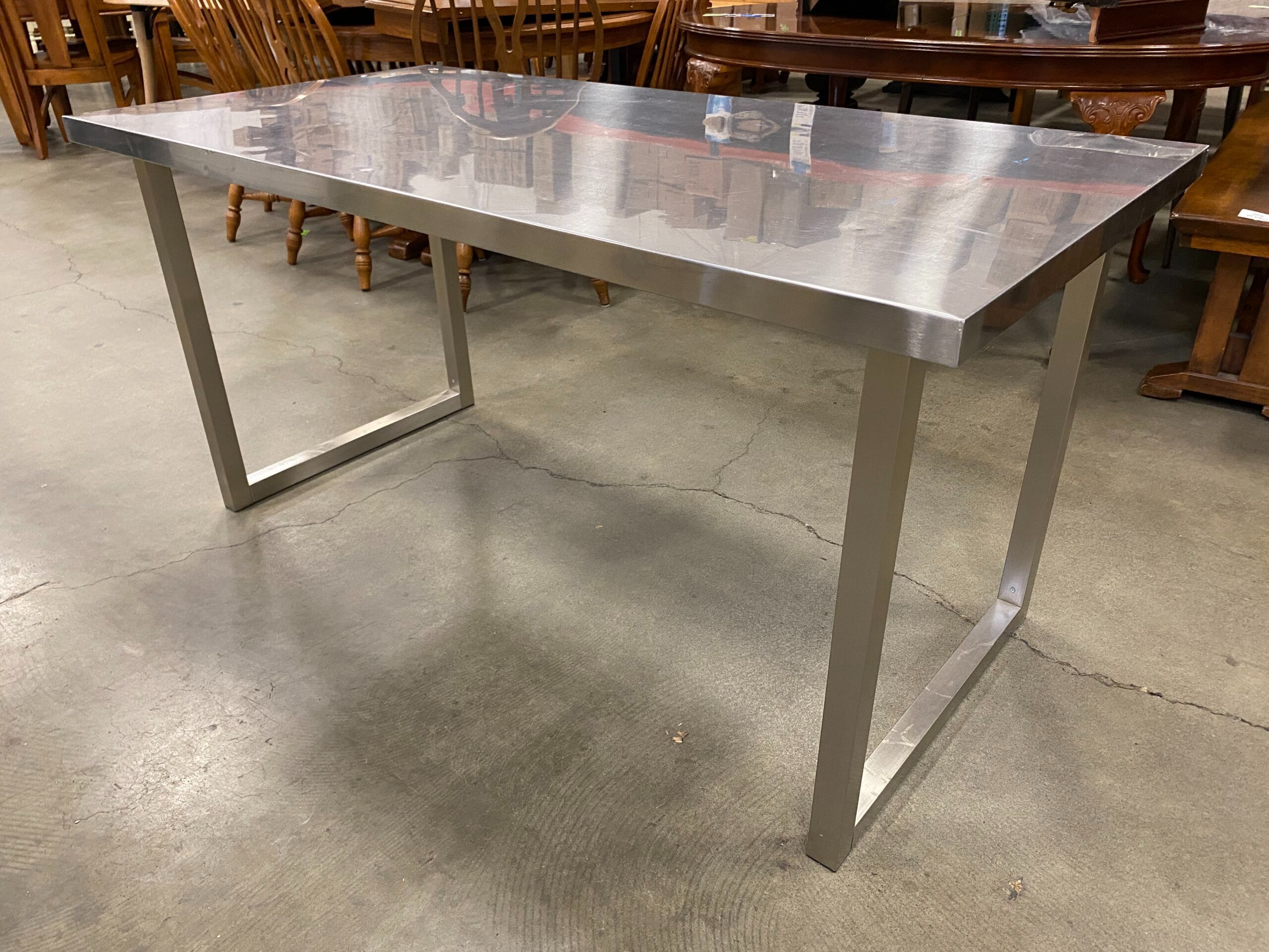 Metal Food Prep Kitchen Table
