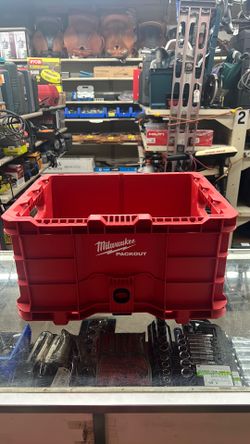 Milwaukee Packout 18.6in Tool Storage Crate Bin with Handles 48-22-8440