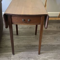 2 - Antique Drop-Leaf Side Tables